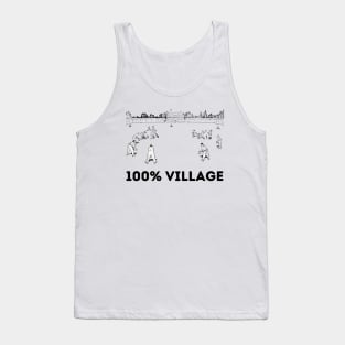 Village cricketer, 100% village Tank Top